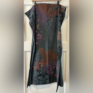 Blue Fish Oversized Painted Scarf in Thoreau - NWT!